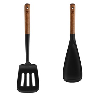 WAGENSTEIGER Flexibel矽膠 2種組, 1套, 黑色, 鍋鏟 + 多功能匙