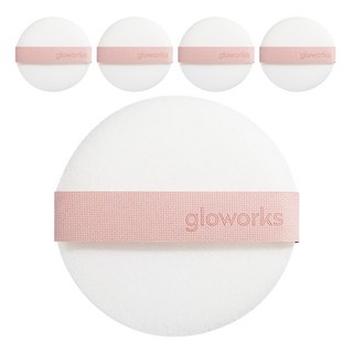 Gloworks 超細纖維粉撲 5入, 混色, 1組
