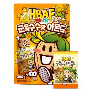 HBAF 杏仁果隨身包 烤玉米味 15包入, 1袋, 300g