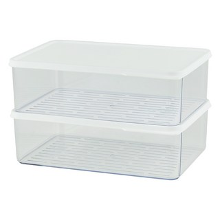 EASY&FREE 可堆疊冷凍庫整理分裝容器 高款 1200ml, 2個, 1套