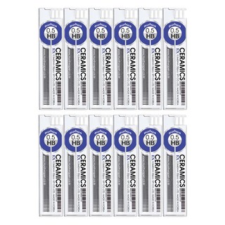 문화연필 세라믹 EX 샤프심 HB, 0.5mm, 12개