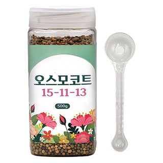 아이씨엘 오스모코트 완효성 알비료 15 11 13 + 계량스푼 랜덤발송 세트, 1세트, 500g
