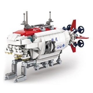 WANGE 萬格 軍事載人潛水艇相容積木 3521wg, 混合顏色, 1個