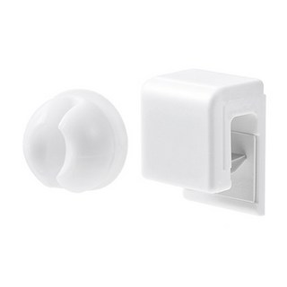 Tamsaa 免打孔夾型牙膏架 2個 + 牙刷架 4個, 白色, 1組