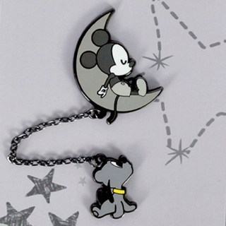 迪士尼桌面裝飾 米奇米妮 Starry Night 米奇與布魯托 鏈條徽章