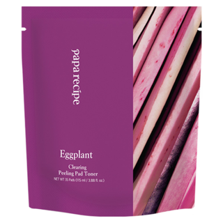 papa recipe 茄子保濕去角質棉片補充包 115ml 35片, 1包