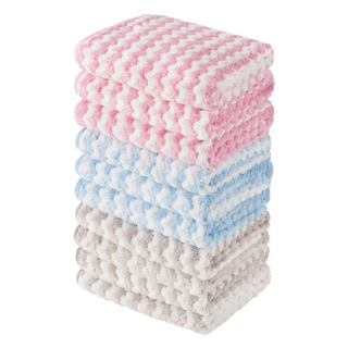 comet Kitchen 廚房用超細纖維抹布 粉色 3條 + 藍色 3條 + 灰色 4條, 1組