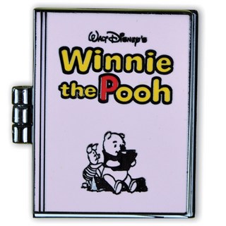 迪士尼小熊維尼書本造型鉸鏈徽章 粉紅色, 1個, 1入