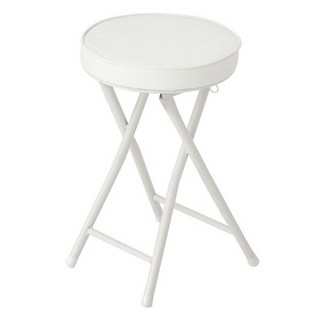 comet Home 摺疊圓凳 30 x 30 x 49cm, 象牙白, 1個