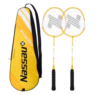 낫소 퀵모션 배드민턴 라켓 2p + 풀커버 세트 NBMR-QM, 1세트