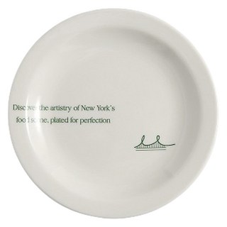 J TABLE 紐約WB 字母陶瓷盤, 綠色, 1個