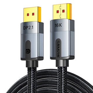 SAMZHE 高級 16K DP to DP DisplayPort V2.1 螢幕連接線, 1個, 2m