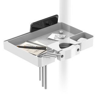 SOYMIX 多用途支柱安裝型多功能收納桿架 TVS-A01, 1個, 白色