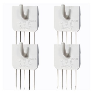 꼭꼬핀 국내 제조 파워 U자형, 화이트, 4개