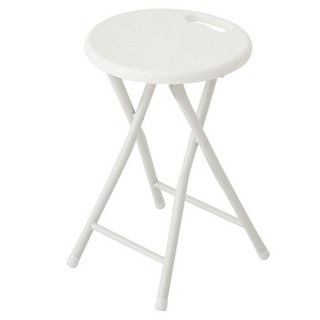 comet Home 摺疊可攜式圓凳 30 x 30 x 46cm, 白色, 1個