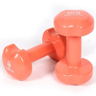 BANSUK SPORTS 時尚蘋果啞鈴 珊瑚色, 3kg, 2個