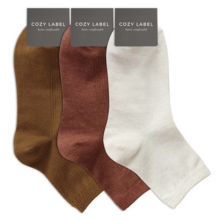 COZY LABEL 女性每日羅紋短筒星期襪 3雙入