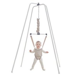 GGUMBI 嬰兒彈跳椅 + 學步車套組, 白色, 1個