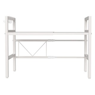 comet 可調節式微波爐置物架 附6個掛鉤, 1個, 白色