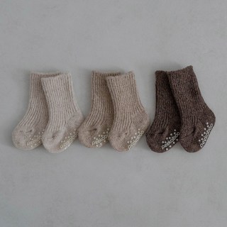 PEEKABOO 羅紋羊毛長襪三雙組