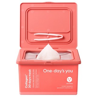 One-day's you 膠原蛋白30天彈力保濕面膜 310g, 1盒, 30片