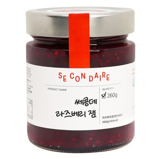 SECONDAIRE Compote無加糖木醣醇甜漬果醬 覆盆子口味, 260g, 1罐