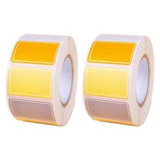 JF COMPANY 彩虹防水姓名貼紙 捲式標籤紙 暖色調, 500入, 混合色, 2個