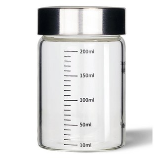 미르코리아 내열유리 눈금유리병, 200ml, 1개