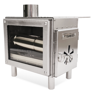 Camp365 Pocket Plus 不鏽鋼柴火爐, 銀色, 1個
