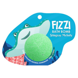 Saboo 泡沫沐浴球 STINGRAY MELIDY 黃貂魚旋律, 1顆, 100g