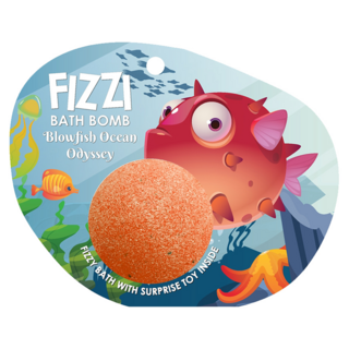 Saboo 泡沫沐浴球 BLOWFISH OCEAN ODYSSEY 河豚海洋奧德賽 內附驚喜小公仔, 1顆, 100g