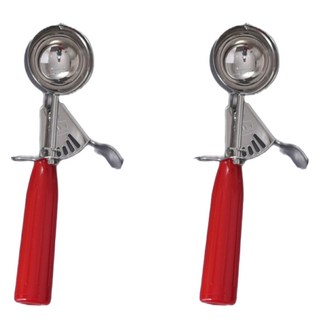 ITiLI 不鏽鋼扳機式冰淇淋勺 24號, 2個, 紅色