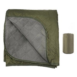 Sonio 便攜式雙面絎縫露營毯墊, 02 軍綠色