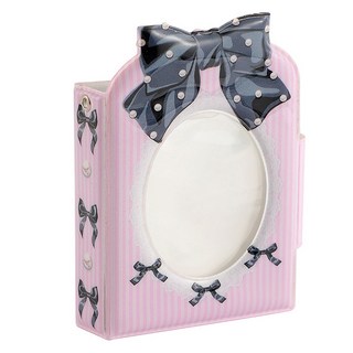 Mandeul Hobby 拍立得卡冊 照片活頁夾 手帳, 20張, 黑粉色緞帶