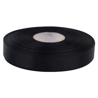頂級亮面單面緞帶, 黑色, 45m, 1個