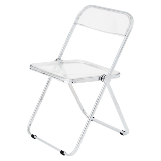 comet 壓克力鍍鉻材質摺疊椅, 1個, 透明色