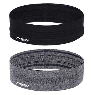 TREX 運動髮帶, 2個, 黑色, 灰色