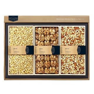 RichFarm Nuts 核桃松子堅果2號禮盒+提袋, 1組