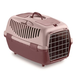stefanplast 樂透 寵物格列佛雙鐵門外出籠, 粉嫩粉 + 玫瑰棕, 1個