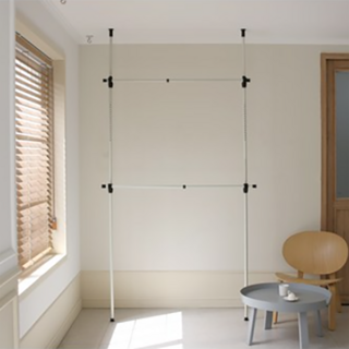 comet Home 2層頂天立地基本型掛衣架, 白色 + 黑色