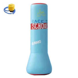 運動核心充氣直立式拳擊沙包, 藍色