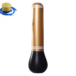 PVC充氣立式沙包 拳擊 拳擊 Spripe 拳擊袋, 金色