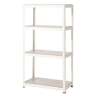 comet 免螺絲角鋼置物收納架, 白色, 4層