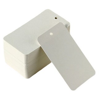 Mandeul Hobby 服飾包裝素面標籤吊牌, 1個, 白色