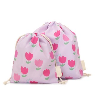 Semams 幼兒用束口收納袋2件組, 露露紫色