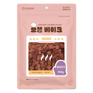 굿데이 오븐 베이크 강아지 간식, 오리고기, 500g, 1개