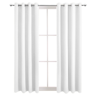 comet Home 打孔遮光隔熱窗簾, 純白色