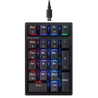 Metabl Meten Pro RGB 巨集數字鍵盤, 茶軸, 黑色