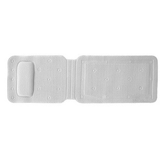 더자카 욕조 미끄럼방지 흡착 매트 127 x 36 cm, 화이트, 1개