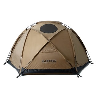HIGHGROUNDS 半月形圓頂客廳帳 冬季帳篷 S, 卡其色, 4人用